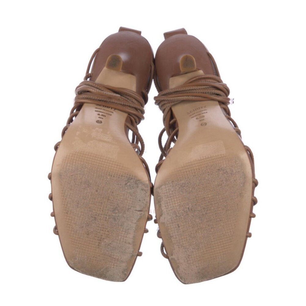 Schutz Authentic Solid Brown Gladiator High Heel … - image 5